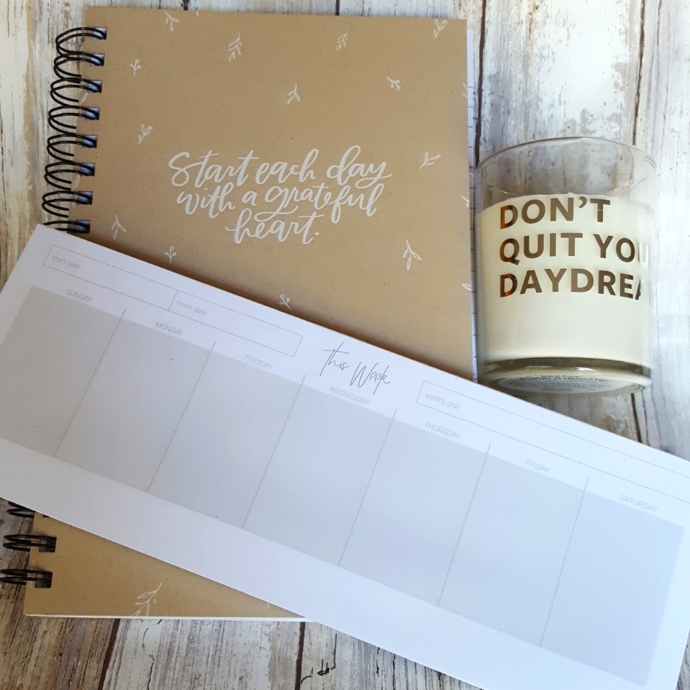 NEW Personal Gift set:Journal, planner, candle